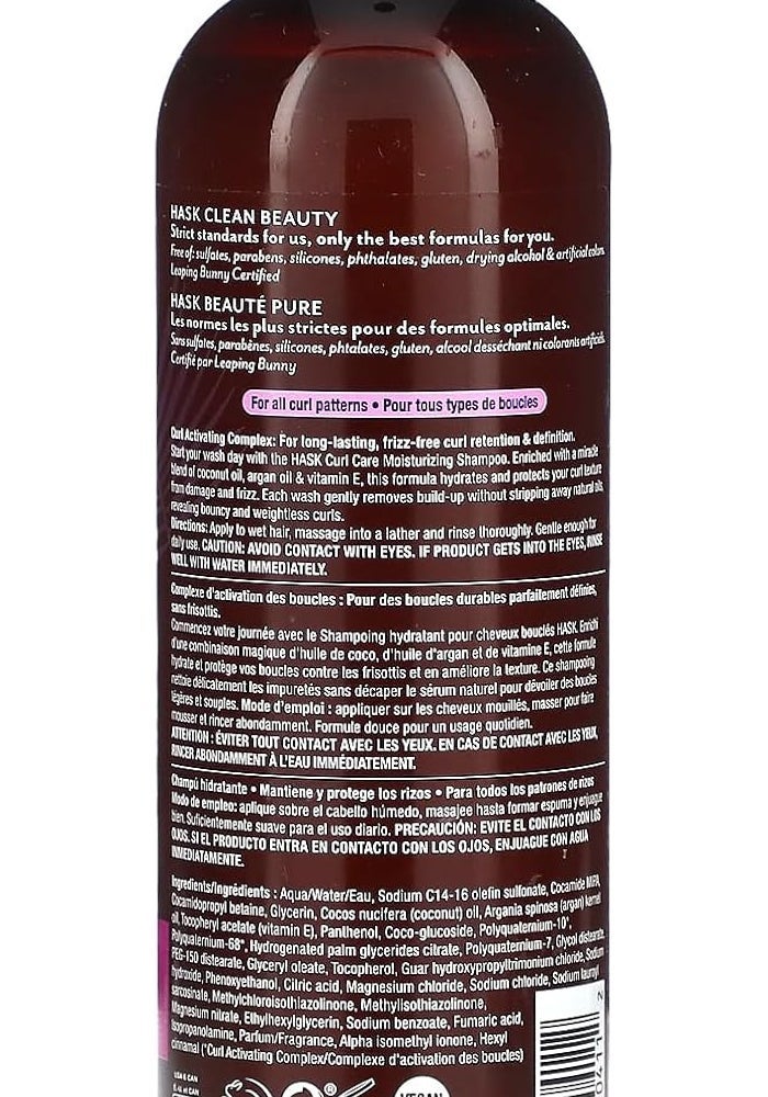 Hask Curl Care Shampoo For All Curl Patterns, Color Safe, And Cruelty-Free - 1 355ml Bottle - Image 2